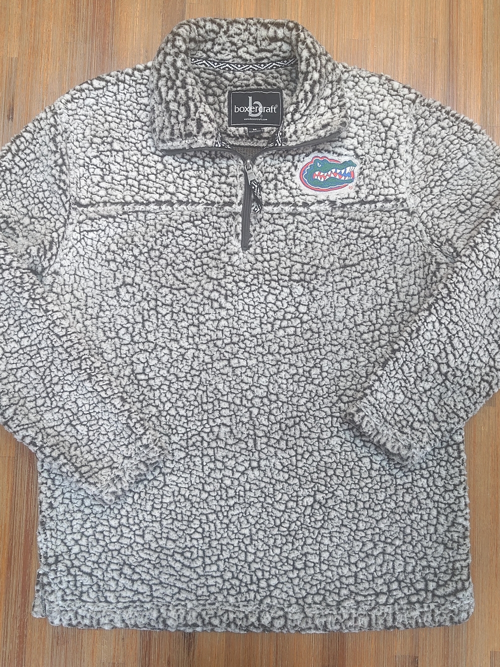 Boxercraft Sherpa Florida Gators 1/4 Zip Pullover Womens M Gray Football NCAA